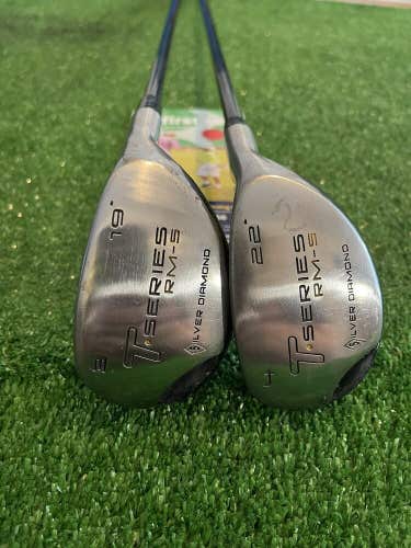 Silver Diamond T-Series RM-5 Rescue 3-4 Hybrids Set Stiff Graphite Shafts