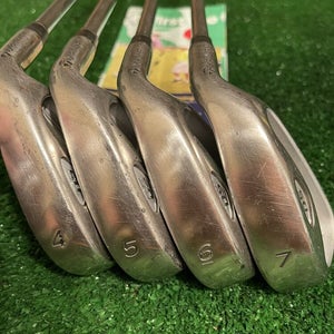 TaylorMade Rac OS Irons Set 4,5,6 (No 7) Regular Steel Shafts