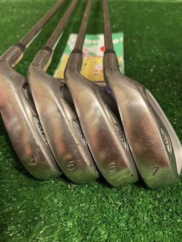 TaylorMade rac OS Irons Set 4,5,6 (No 7) Regular Steel Shafts