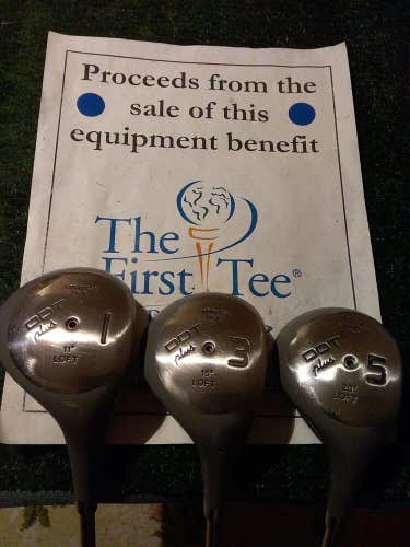 Spalding Dot Plus Woods Set Driver, 3 & 5 Woods Regular Steel shafts