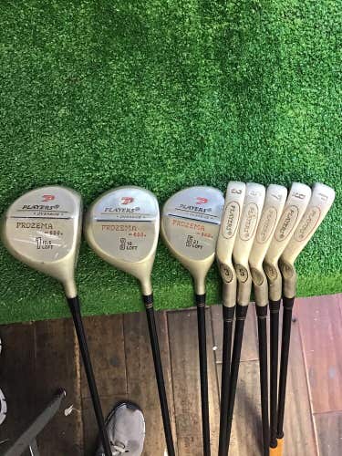 Players Prozema-600 Full Set Set Woods Irons Regular Graphite Shafts