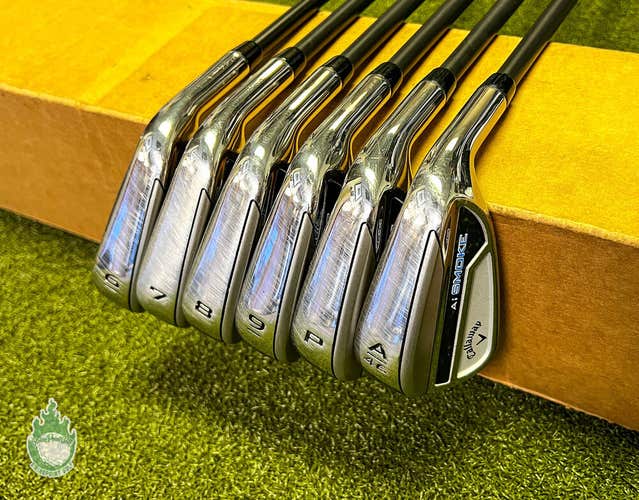 Used RH Callaway Paradym Ai-Smoke Irons 6-PW/AW Stiff Flex Graphite Golf Set