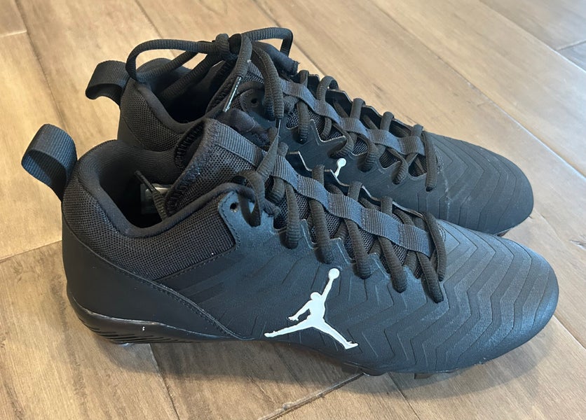 Size 9 Men’s Nike Jordan Alpha Menace Pro 2 LW Black Detachable Cleats