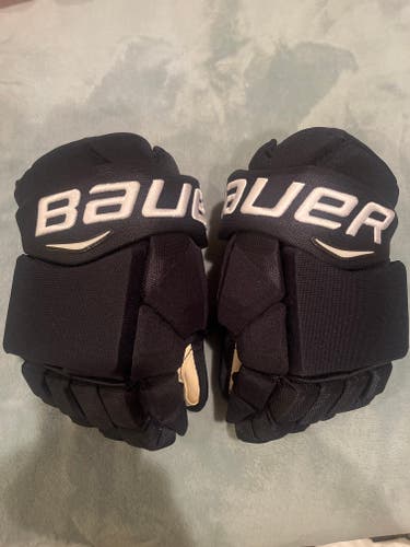 BAUER 1X PRO STOCK HOCKEY GLOVES 13” PETAN JETS