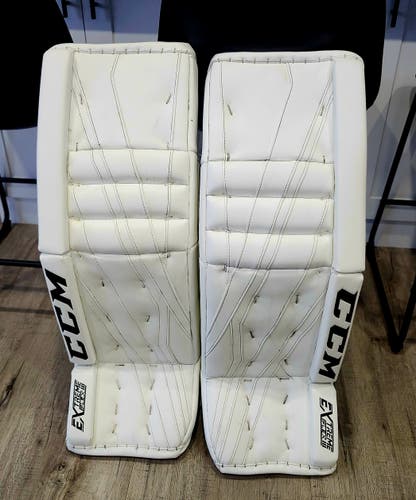 Used 34" CCM Extreme Flex III Pro Goalie Leg Pads Pro Stock