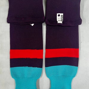 New Rare Team Detroit Vipers IHL Bauer Away Socks XL Pro Stock Wear Canada Knit