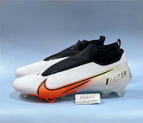 Nike Vapor Edge Pro 360 Football Cleats White Orange Size 14 Mens CD0085-100