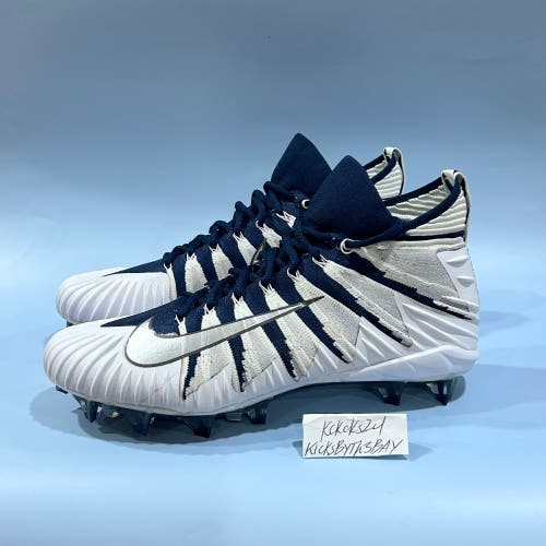 Nike Alpha Menace Elite Football Cleats White Navy Blue Size 11 Mens AJ6547-401