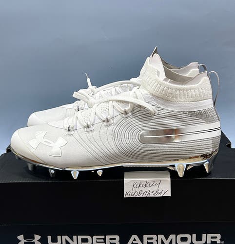 Under Armour Spotlight MC Football Cleats White Size 12 Mens 3020675-100