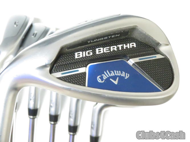 Callaway Big Bertha B21 Irons KBS MAX 80 Regular Flex 5-P+Aw LEFT LH  NICE