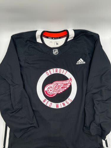 New Detroit Red Wings Made In Canada Black 54 Men's Adidas Practice Jersey