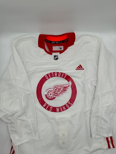 New Detroit Red Wings Made In Canada White 54/56 Men's Adidas Practice Jersey