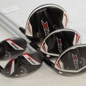 Callaway X Hot 10.5* Driver, 3 and 5 Woods, 4 and 5 Hybrids Set Regular #178611