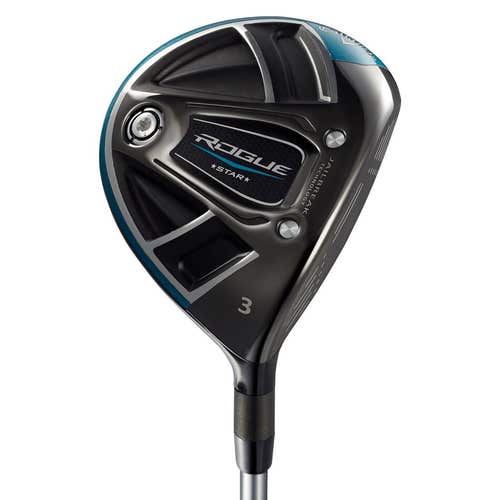 LEFT HANDED CALLAWAY ROGUE STAR JV FAIRWAY 3 WOOD GRAPHITE REGULAR MITSUBISHI FUBUKI 40 GRAPHITE