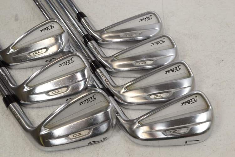 Titleist T100 2021 4-PW Iron Set Right Stiff Flex DG AMT White Steel # 178833