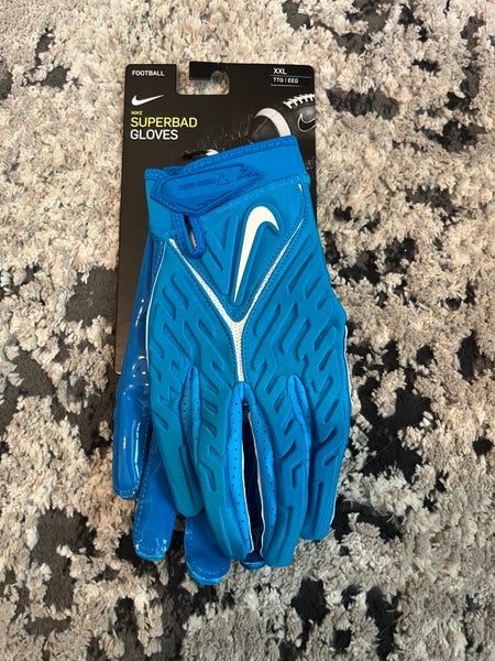 Nike SUPERBAD NFL Football Gloves w/Magnigrip Blue DM0053 Men's Size 2XL NWT