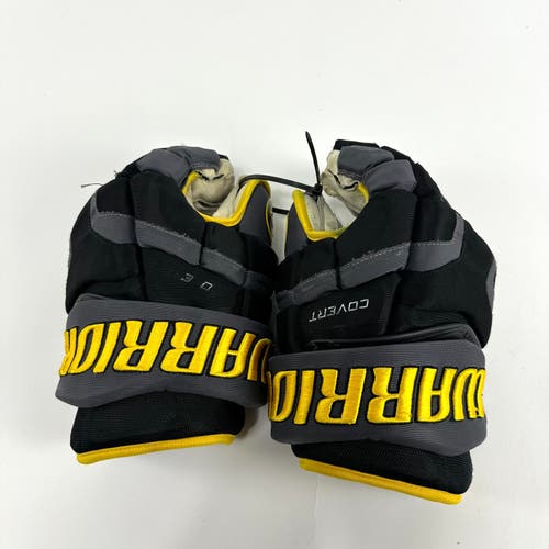 Used Black and Gold Warrior Covert QRE Pro Gloves | 14" | K381