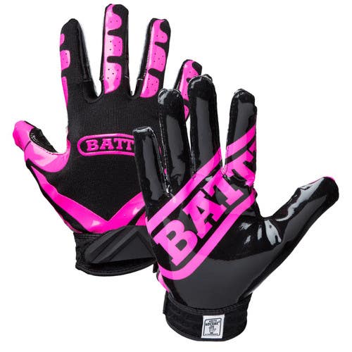 New Large Youth Battle Ultra Stick Gloves - Black/Pink