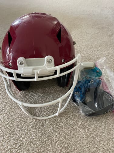 Schutt Youth Size L Burgundy Helmet