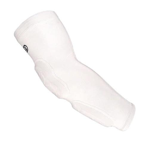 New Elbow & Forearm Padded Adult Arm Sleeve - White - L/XL