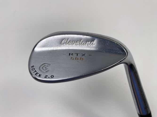 Cleveland 588 RTX Satin Chrome Lob Wedge LW 58* Dynamic Gold Wedge Steel Mens RH