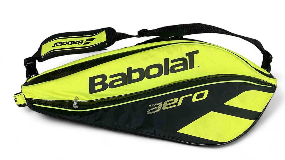 Babolat Pure Aero Tennis Racquet Bag Black Yellow Holds 3 Rackets