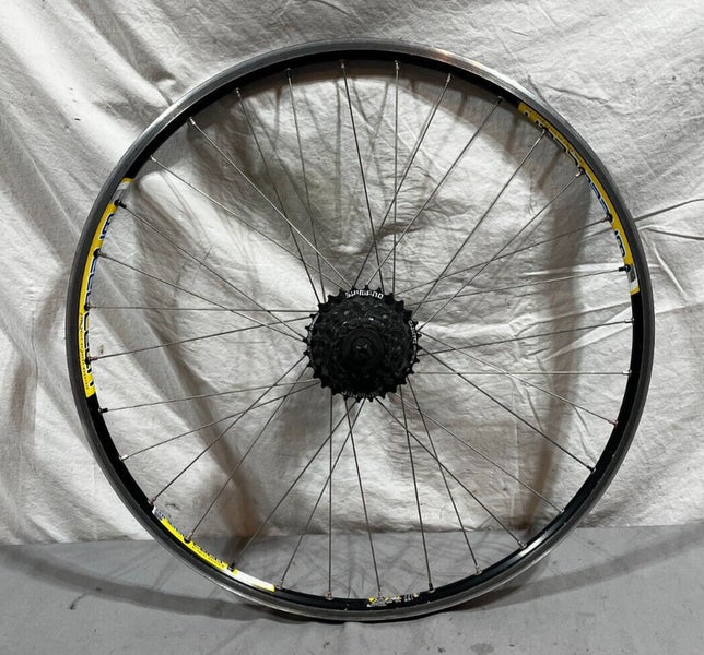 Mavic X221 7-Spd Black Aluminum Disc Brake 26" Rear Wheel Deore XT FH-M756 Hub