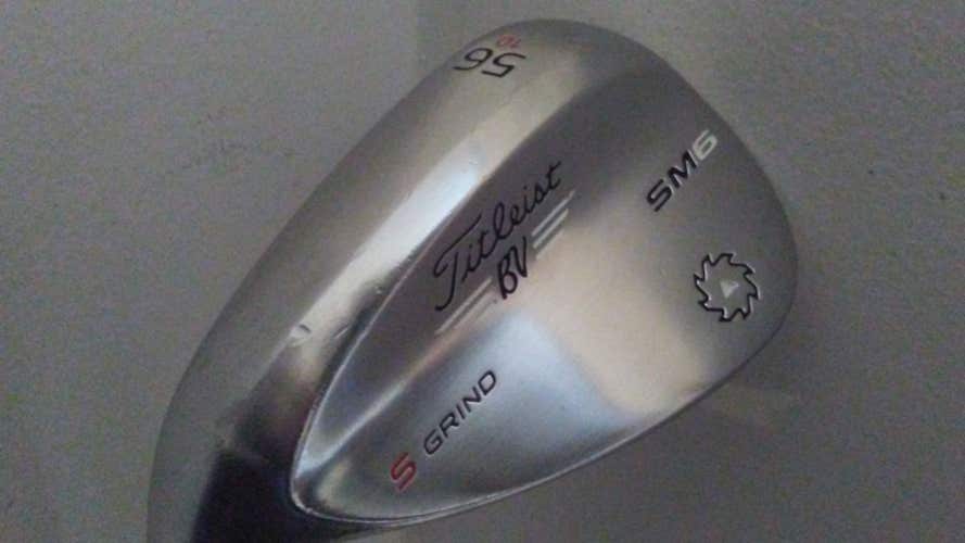 Titleist Vokey SM6 Sand Wedge 56* 10* (Tour Chrome, S Grind, LEFT) Golf