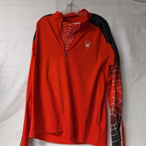 Spyder Long Sleeve Half Zip Shirt Size XL Color Red Condition Used