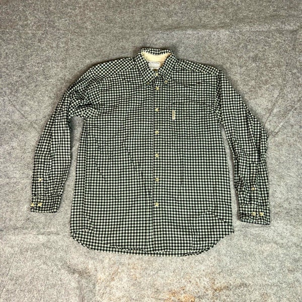 Vtg Columbia Mens Shirt Medium Black Gray Button Casual Gorp Top Everyday Logo
