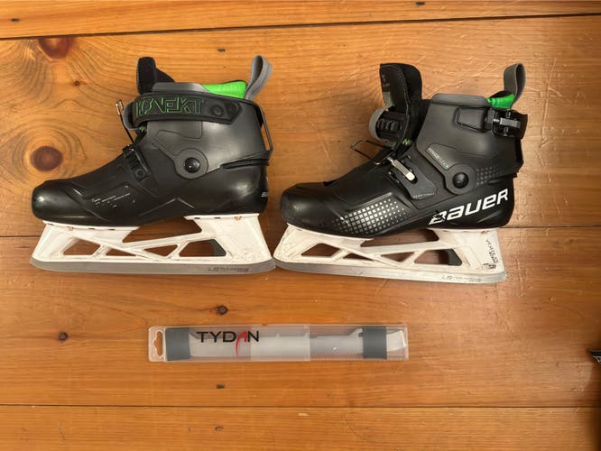 Bauer Konekt HF2 goalie skates sz8-8.5 sr With Upgraded Steel