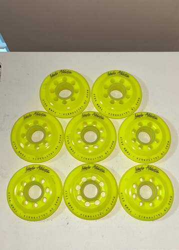 Yellow Labeda Addiction Hockey Wheels 76mm