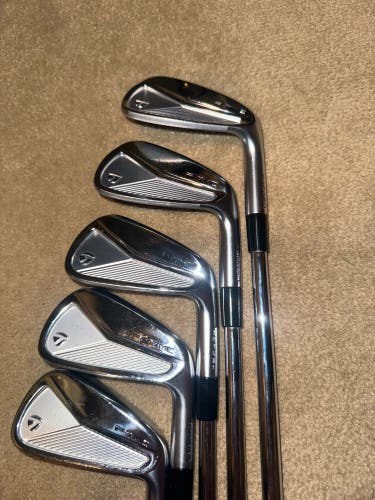 2023 Used Men's TaylorMade Right Handed Stiff Flex Steel Shaft P7MC Iron Set