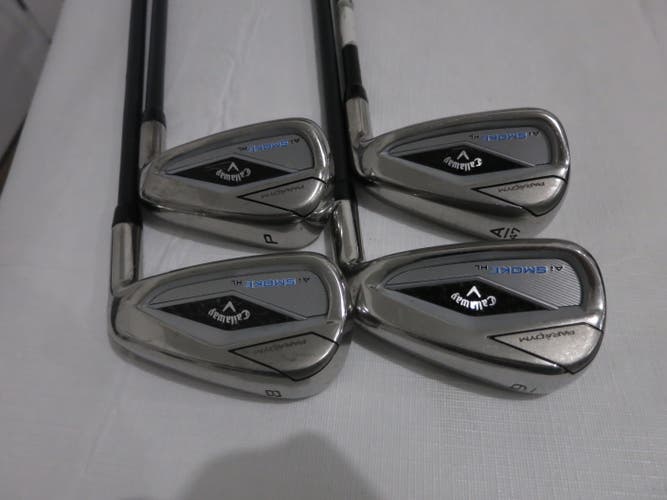 Callaway Paradym Ai Smoke HL Iron Set - 8-PW, AW - Senior Flex Graphite