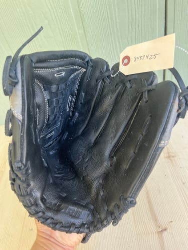 Black Used Kid Pitch (9YO-13YO) DeMarini Diablo Dark Right Hand Throw Infield Baseball Glove 13"