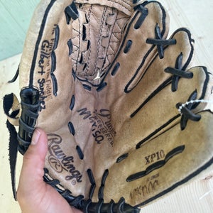 Brown Used Kid Pitch (9YO-13YO) Rawlings Player Preferred Right Hand Throw Infield Baseball Glove 10
