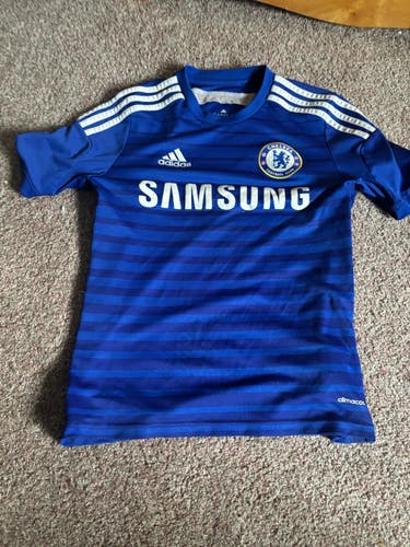 Blue Used Medium/Large Boys Adidas Jersey