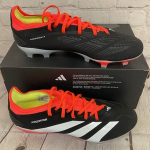Adidas IG7777 Predator Pro FG Unisex Soccer Cleats Black White Red US M 7 W 8