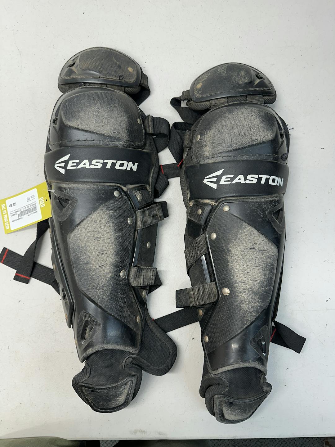 Protège-tibias Easton Pour Receveur (catcher) - Taille Enfant 9-12 Ans, Noir, Occasion