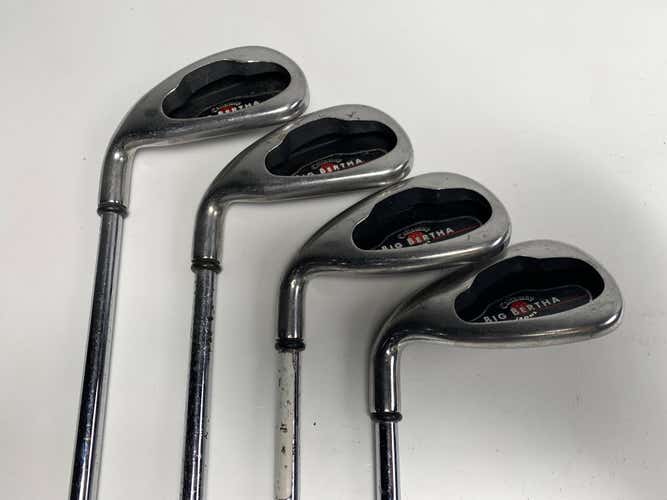 Callaway 2004 Big Bertha Iron Set 6-9 Uniflex Steel Mens LH