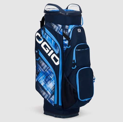 Ogio Woode 15 Cart Bag (15-way, Blue Hash) Johns Island Club Logo 2023 NEW