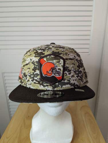 NWS Cleveland Browns 2023 Salute To Service New Era 9fifty Snapback Hat