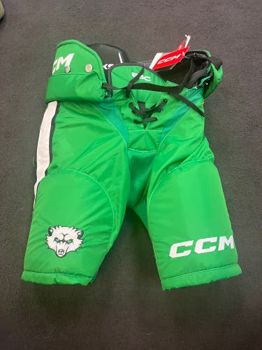 CCM Pro Stock Kelly Green Hockey Pants SR Small Brand New