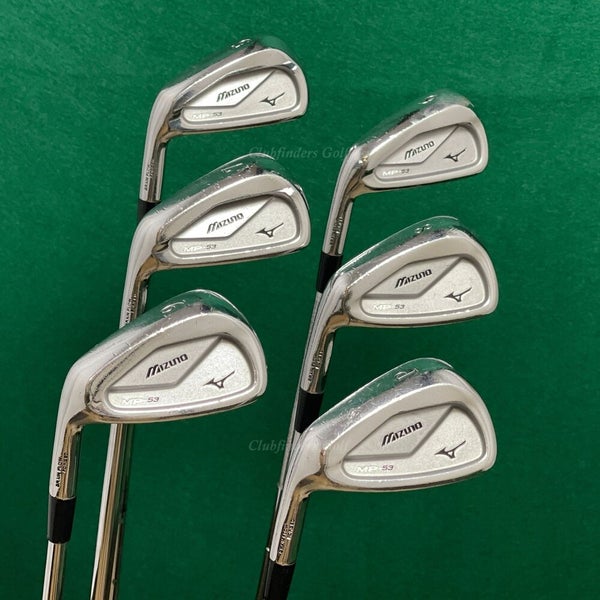 LH Mizuno MP-53 Forged 5-PW Iron Set Dynamic Gold SL S300 Steel Stiff