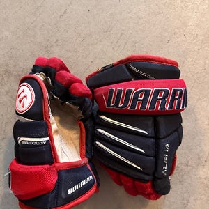 Used Warrior 11"  Alpha Gloves - Navy, Red, White
