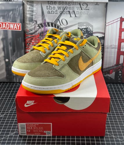 Nike Dunk Low Dusty Olive Green Pro Gold Sneakers Men's Sz 10.5 US DH5360-300