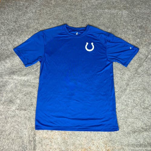 Indianapolis Colts Mens Shirt Medium Blue White Tee T Football NFL Logo Everyday
