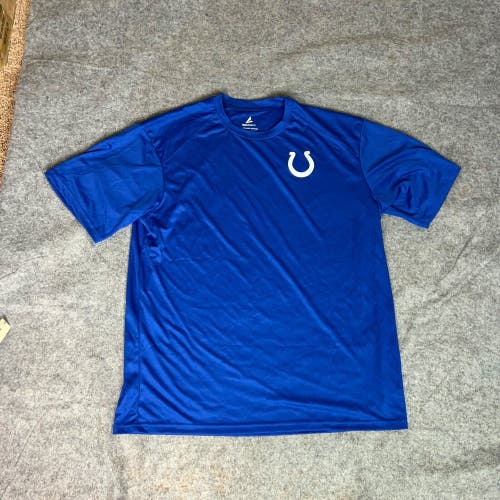 Indianapolis Colts Mens Shirt Extra Large Blue White Tee T Football NFL Logo Top