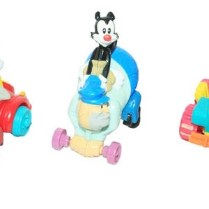 3 Lot - Looney Tunes Vehicles Bugs Bunny Animaniac Taz 2.5" Toy Car Figures 1992