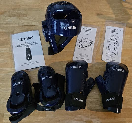 Used Youth Blue Century Sparring Gear Set